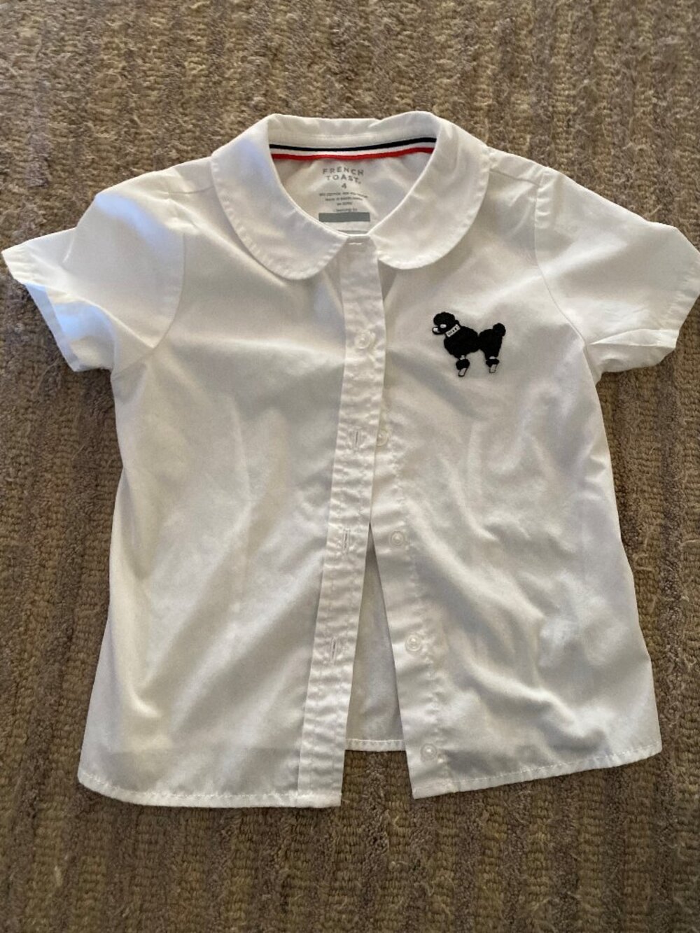 French Toast Poodle Shirt Size 4- 50s day @ school!